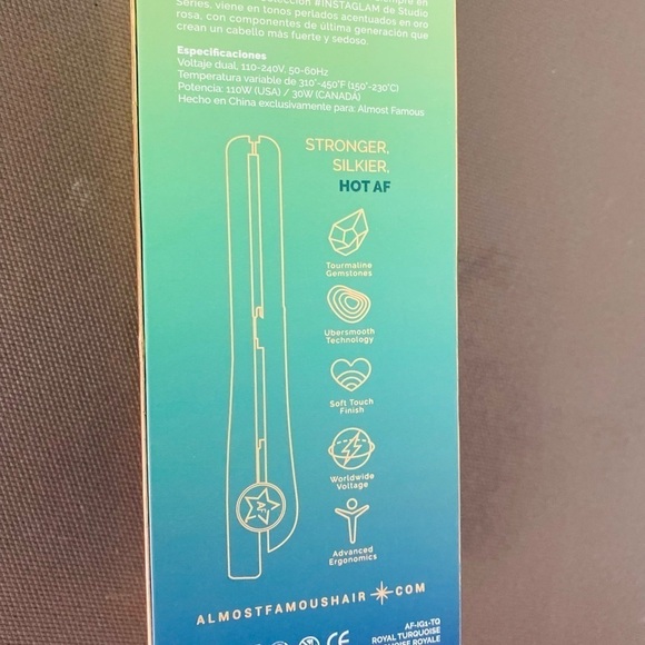 Almost Famous Studio Series Instaglam Hair Straightener (Royal Turqoise) NWT main image 8